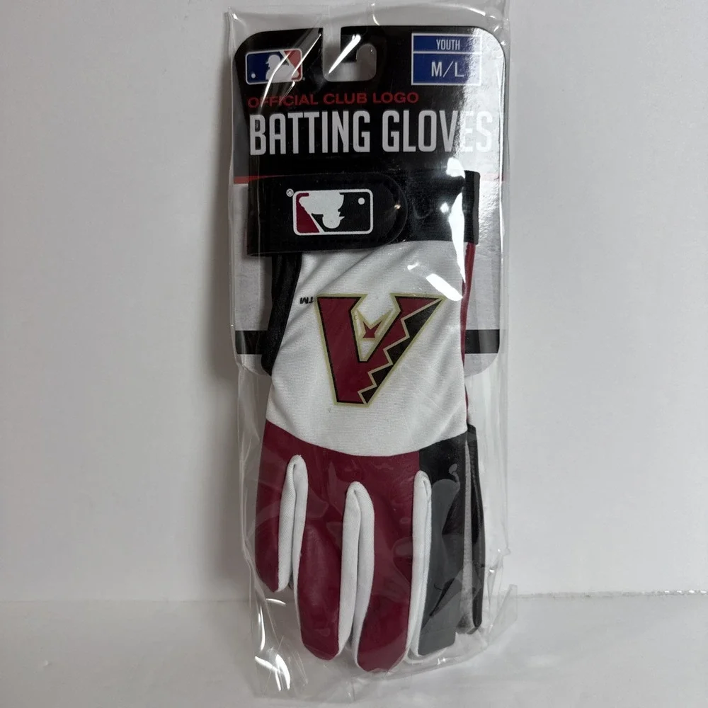 Batting Gloves Franklin Youth Size M/L  Red &‎ Black